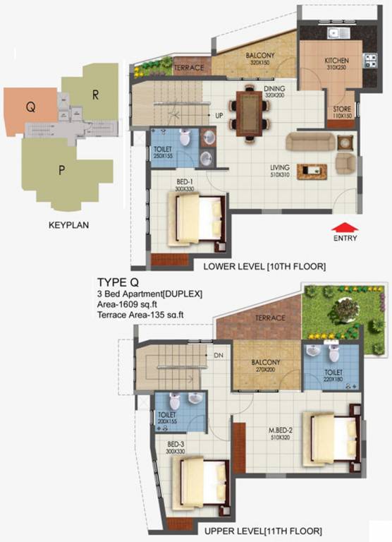 Chevron Royal Woods (3BHK+3T (1,609 sq ft) 1609 sq ft)