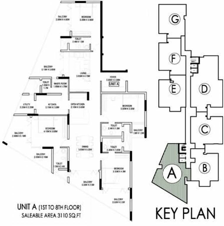 Artech Rainforest (4BHK+4T (3,110 sq ft) + Servant Room 3110 sq ft) Artech Rainforest (4BHK+4T (3,110 sq ft) + Servant Room 3110 sq ft)
