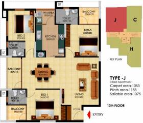 Aishwarya Vista (3BHK+3T (1,375 sq ft) 1375 sq ft) Aishwarya Vista (3BHK+3T (1,375 sq ft) 1375 sq ft)