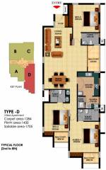 Aishwarya Vista (3BHK+3T (1,705 sq ft) 1705 sq ft) Aishwarya Vista (3BHK+3T (1,705 sq ft) 1705 sq ft)