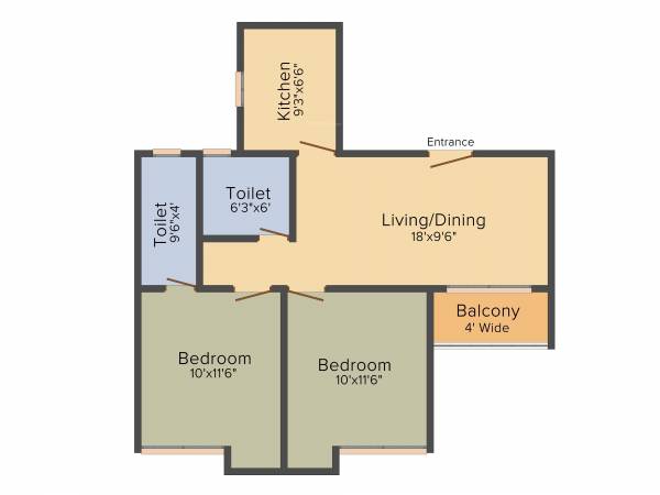 Magnolia Mint (2BHK+2T (907 sq ft) 907 sq ft) Magnolia Mint (2BHK+2T (907 sq ft) 907 sq ft)