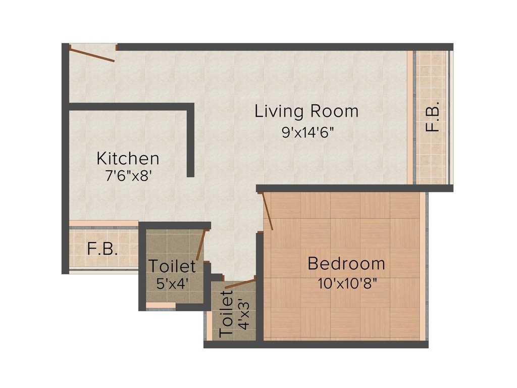 SP Krishna Aangan Complex (1BHK+1T (675 sq ft) 675 sq ft)
