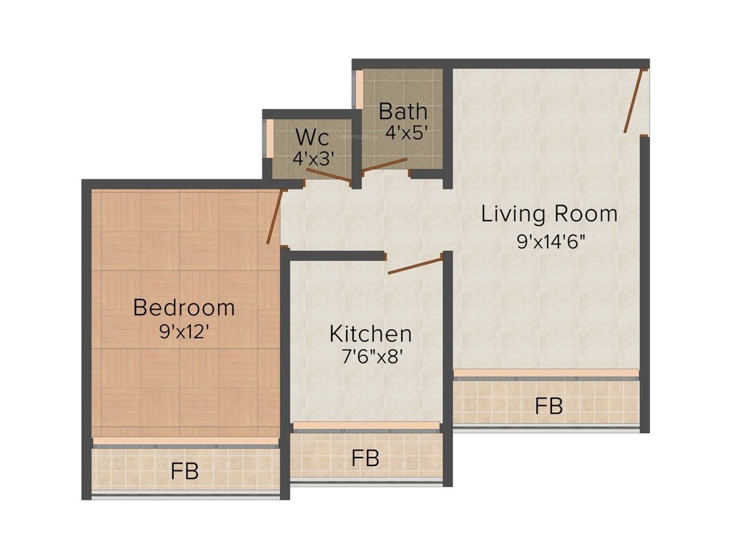 SP Krishna Aangan Complex (1BHK+1T (715 sq ft) 715 sq ft)