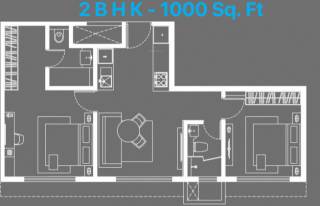 Radius Anantya (2BHK+2T (1,000 sq ft) 1000 sq ft)