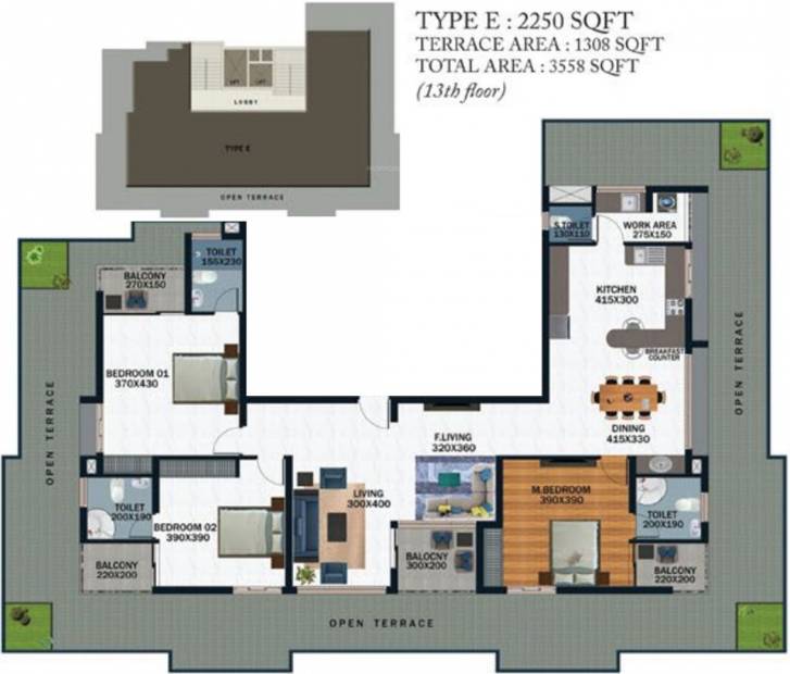 Favourite The Serenade (3BHK+4T (3,558 sq ft) 3558 sq ft)
