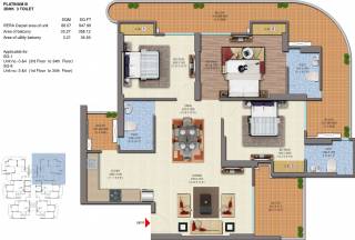 Saya Gold Avenue (3BHK+3T (1,770 sq ft) 1770 sq ft)