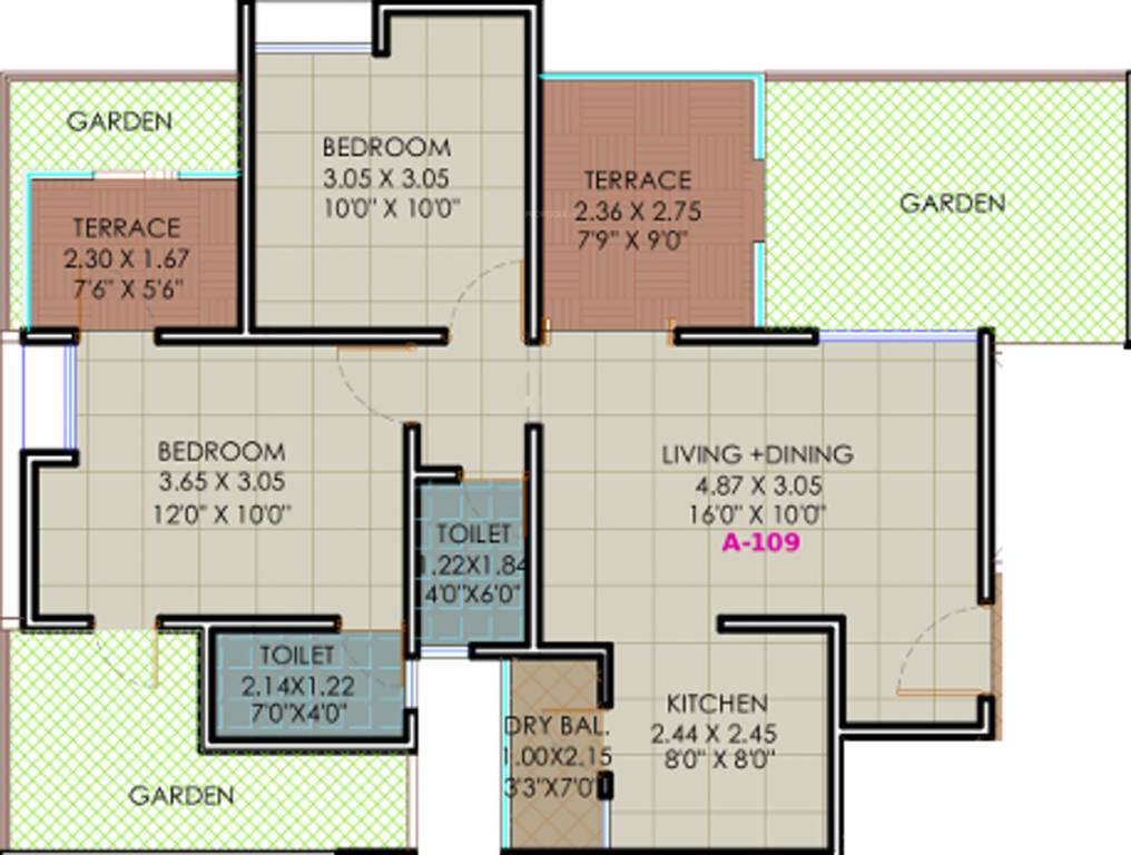 Majestique Venice (2BHK+2T (1,207 sq ft) 1207 sq ft) Majestique Venice (2BHK+2T (1,207 sq ft) 1207 sq ft)