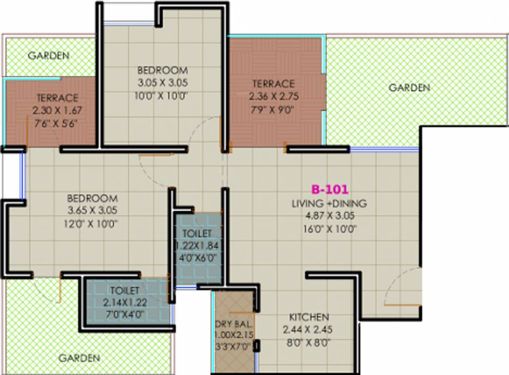 Majestique Venice (2BHK+2T (1,190 sq ft) 1190 sq ft) Majestique Venice (2BHK+2T (1,190 sq ft) 1190 sq ft)