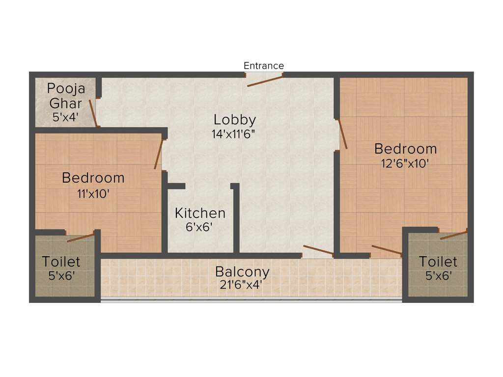 VKG Shree Dham (2BHK+2T (750 sq ft) + Pooja Room 750 sq ft)