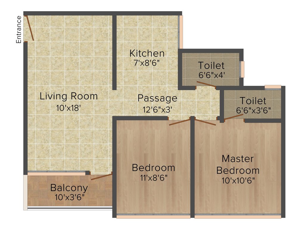 Square Arch Square Garden (2BHK+2T (875 sq ft) 875 sq ft)