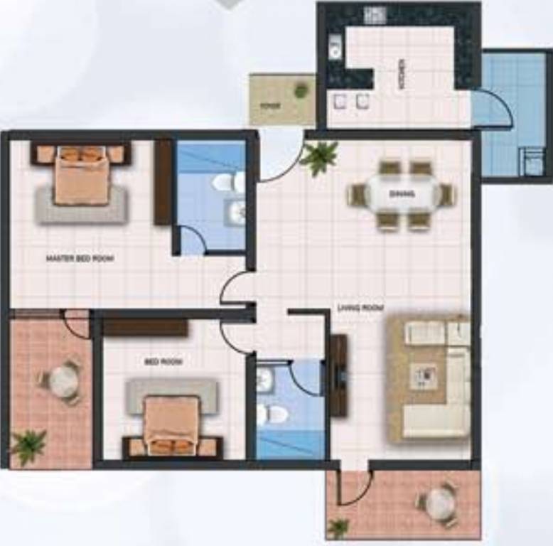 Aarna Blue Malibu (2BHK+2T (1,308 sq ft) 1308 sq ft) Aarna Blue Malibu (2BHK+2T (1,308 sq ft) 1308 sq ft)