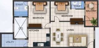 Aarna Blue Malibu (2BHK+2T (1,424 sq ft) 1424 sq ft) Aarna Blue Malibu (2BHK+2T (1,424 sq ft) 1424 sq ft)