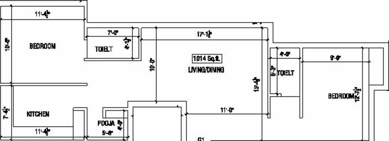 Anirudh Amirtha Castle And Dhanya Castle (2BHK+2T (1,014 sq ft) + Pooja Room 1014 sq ft)