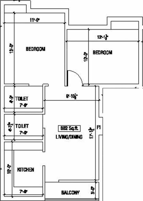 Anirudh Amirtha Castle And Dhanya Castle (2BHK+2T (882 sq ft) 882 sq ft)