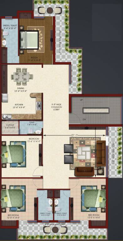 SSG Sivanta Mansion (4BHK+4T (2,616 sq ft) 2616 sq ft)