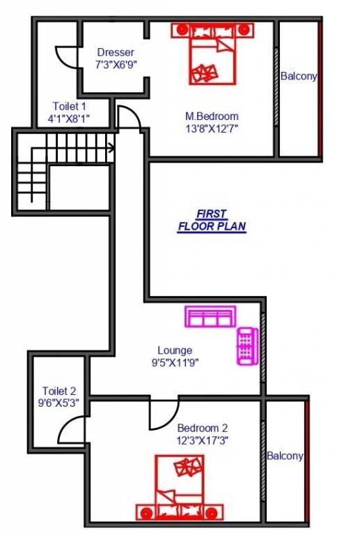  imperial Floor Plan Upper Level Duplex Plan