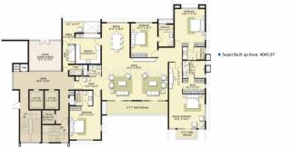 Embassy Oasis (4BHK+4T (4,045 sq ft)   Servant Room 4045 sq ft)
