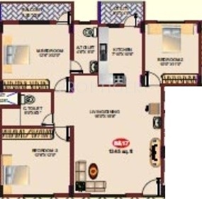 Pariwar Presidency (3BHK+3T (1,345 sq ft) 1345 sq ft) Pariwar Presidency (3BHK+3T (1,345 sq ft) 1345 sq ft)