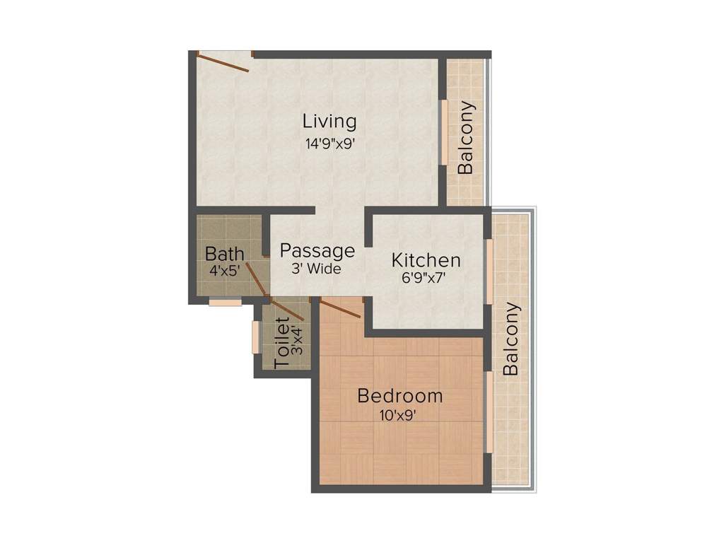 Tulsi Kalash (1BHK+1T (560 sq ft) 560 sq ft)