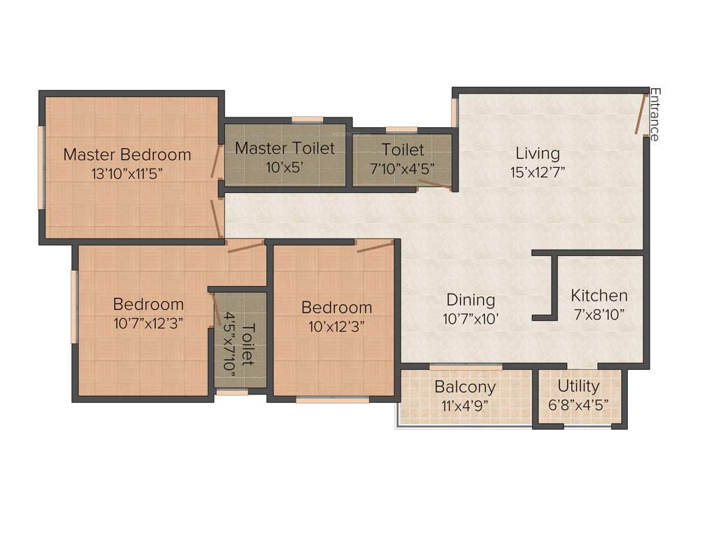 Covai Urbana Irene (3BHK+3T (1,469 sq ft) 1469 sq ft)