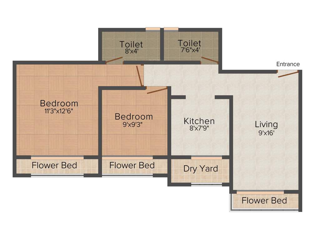 Parekh Elita (2BHK+2T (1,050 sq ft) 1050 sq ft)