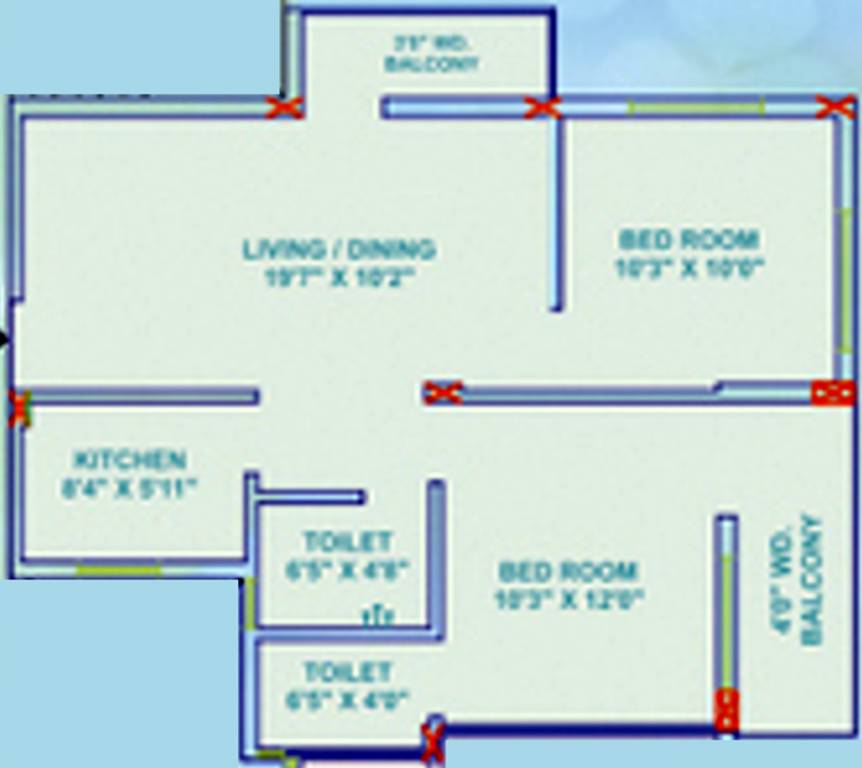 KIC Neelkunj (2BHK+2T (880 sq ft) 880 sq ft) KIC Neelkunj (2BHK+2T (880 sq ft) 880 sq ft)