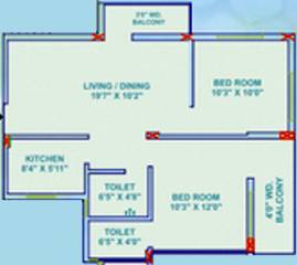 KIC Neelkunj (2BHK+2T (880 sq ft) 880 sq ft) KIC Neelkunj (2BHK+2T (880 sq ft) 880 sq ft)