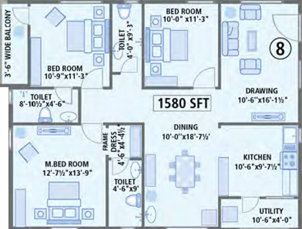 Anusha Begonia Homes (3BHK+3T (1,580 sq ft) 1580 sq ft) Anusha Begonia Homes (3BHK+3T (1,580 sq ft) 1580 sq ft)