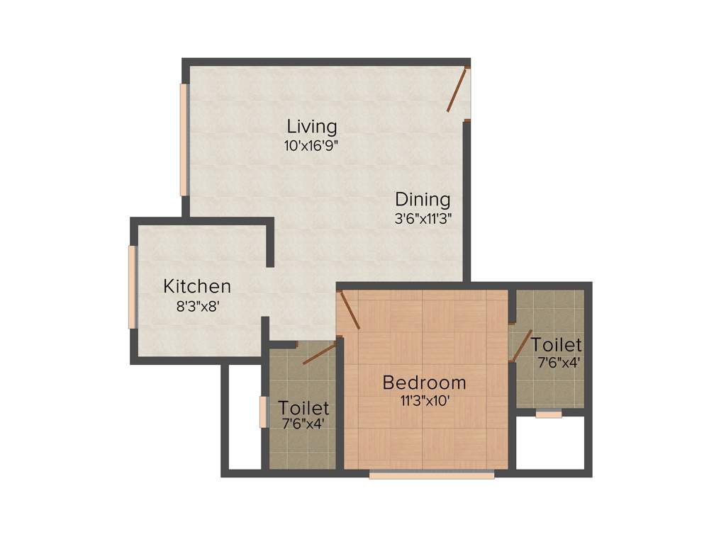 Noble Heights (1BHK+1T (750 sq ft) 750 sq ft)