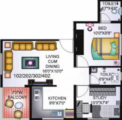 Ghanwat Verona (2BHK+2T (712 sq ft) 712 sq ft) Ghanwat Verona (2BHK+2T (712 sq ft) 712 sq ft)