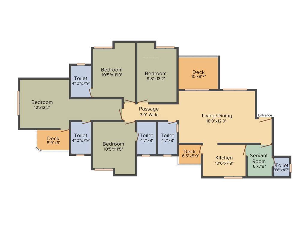 Wonder Blessings (4BHK+4T (2,066 sq ft) + Servant Room 2066 sq ft)