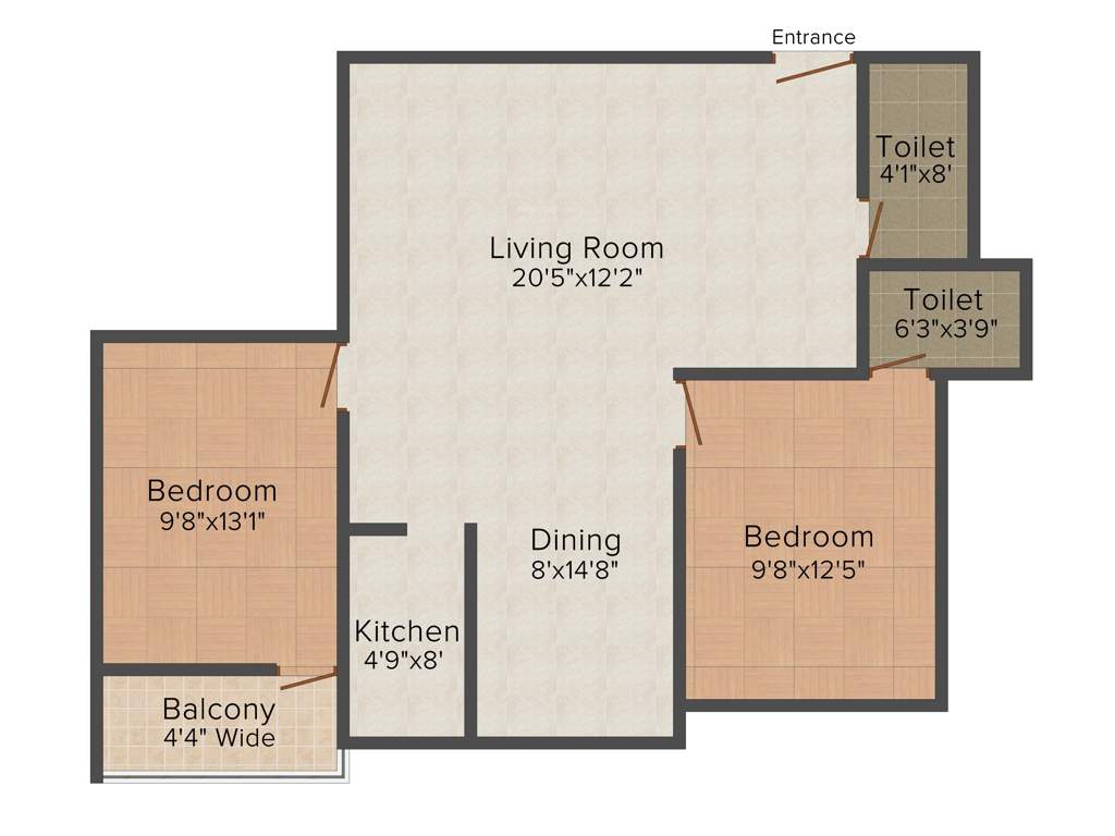 Naresh Swapnotari Residency (2BHK+2T (1,150 sq ft) 1150 sq ft)