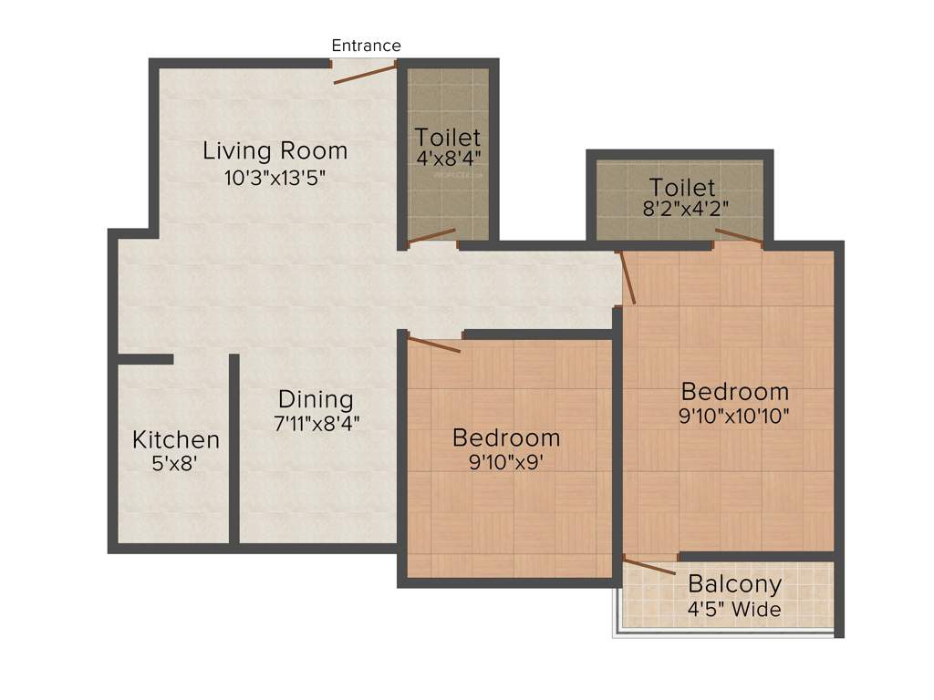 Naresh Swapnotari Residency (2BHK+2T (855 sq ft) 855 sq ft)