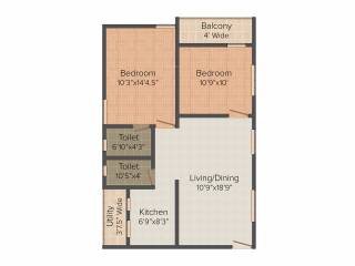 Laxmi Bandari Blossoms (2BHK+2T (1,000 sq ft) 1000 sq ft) Laxmi Bandari Blossoms (2BHK+2T (1,000 sq ft) 1000 sq ft)