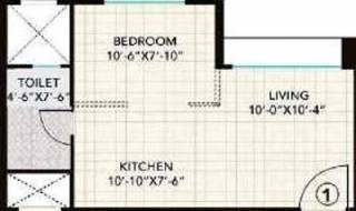 Hiranandani Fortune City (1BHK+1T (450 sq ft) 450 sq ft)
