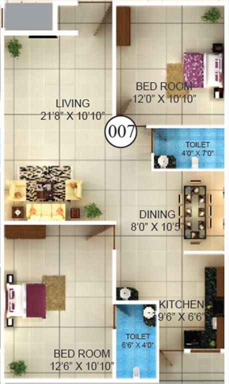 Karunya Brindavan Enclave (2BHK+2T (1,088 sq ft) 1088 sq ft) Karunya Brindavan Enclave (2BHK+2T (1,088 sq ft) 1088 sq ft)