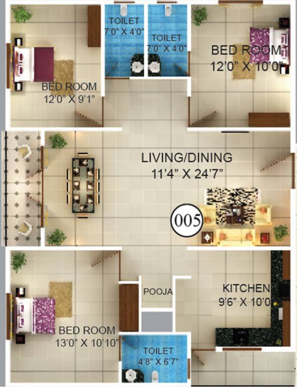 brindavan enclave Floor Plan Floor Plan