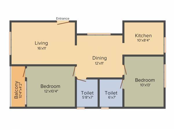 Viveks Sanskaar (2BHK+2T (1,065 sq ft) 1065 sq ft) Viveks Sanskaar (2BHK+2T (1,065 sq ft) 1065 sq ft)