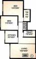 Nirmal Group Mumbai Tower Floor Plan (2BHK+2T (880 sq ft) 880 sq ft)