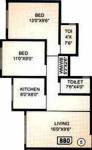 Floor Plan (2BHK+2T (880 sq ft) 880 sq ft) Nirmal Group Mumbai Tower Floor Plan (2BHK+2T (880 sq ft) 880 sq ft)