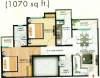 SSG Shiv Sarovar (2BHK+2T (1,070 sq ft) 1070 sq ft)