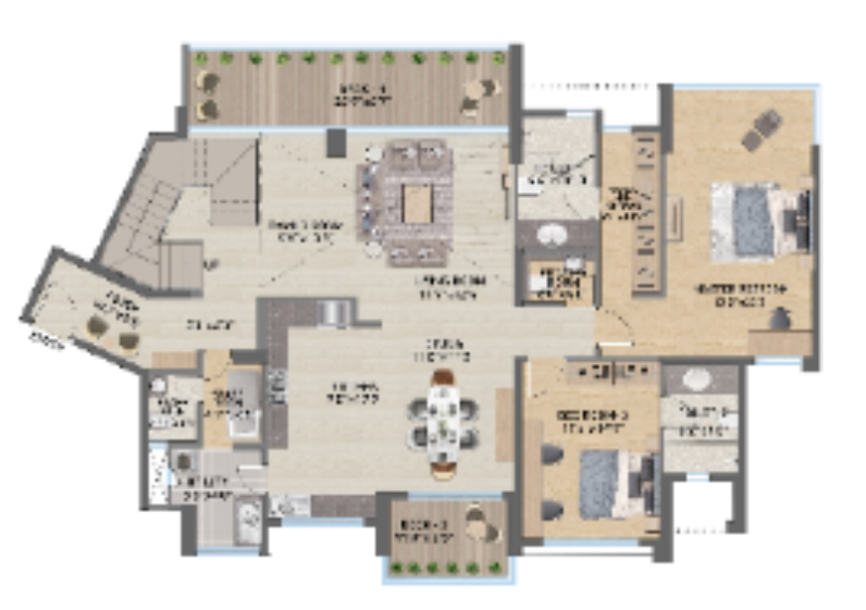  one bangalore west Floor Plan Lower Level Duplex Plan