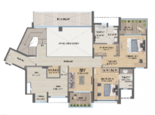  one-bangalore-west Floor Plan Upper Level Duplex Plan