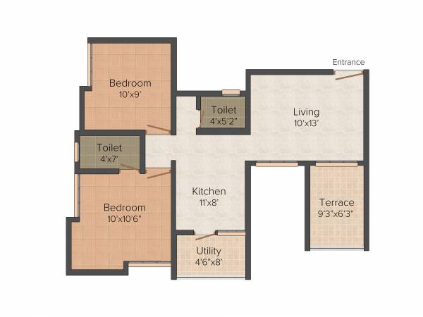 Shri Sai Hills (2BHK+2T (790 sq ft) 790 sq ft)