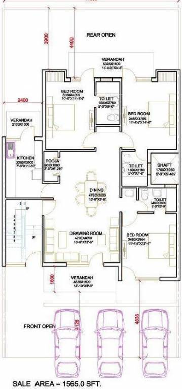 Jindal Independent Floors (3BHK+3T (1,565 sq ft) 1565 sq ft) Jindal Independent Floors (3BHK+3T (1,565 sq ft) 1565 sq ft)