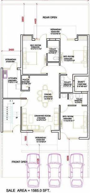 Jindal Independent Floors (3BHK+3T (1,565 sq ft) 1565 sq ft)