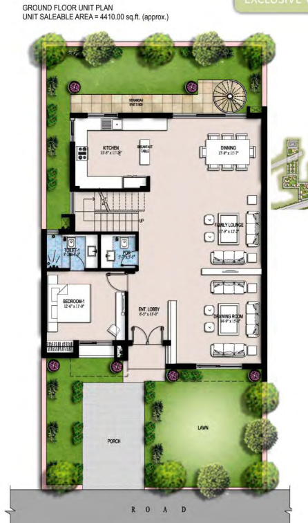  heights ii villas Floor Plan Ground Floor Plan