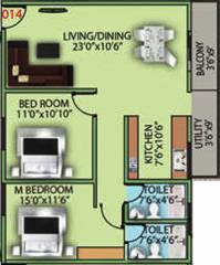 Sri Windermere (2BHK+2T (1,062 sq ft) 1062 sq ft) Sri Windermere (2BHK+2T (1,062 sq ft) 1062 sq ft)