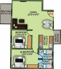 Sri Windermere (2BHK+2T (1,219 sq ft) 1219 sq ft) Sri Windermere (2BHK+2T (1,219 sq ft) 1219 sq ft)