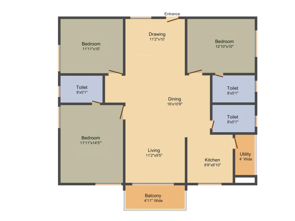 Sumadhura Acropolis (3BHK+3T (1,600 sq ft) + Pooja Room 1600 sq ft)